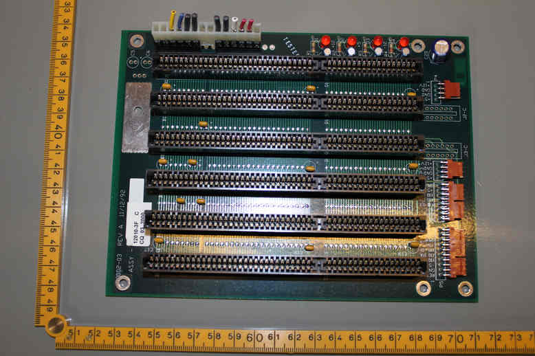 Pcb Backplane Board 6 X Isa Ports 30002 03 Rev A Sos Ascent Tec